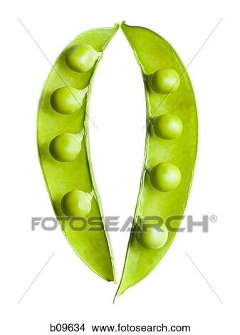 Picture - Close-up of peas in pods. Fotosearch
