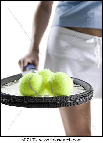 Close-up of tennis player with racket and balls View Large Photo Image Stock Image - Close-up of tennis player with racket and balls. Fotosearch
