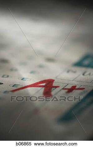Stock Photography - Close-up of test score. Fotosearch