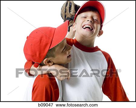 Close-up of two baseball players smiling View Large Photo Image Stock Photo - Close-up of two baseball players smiling. Fotosearch