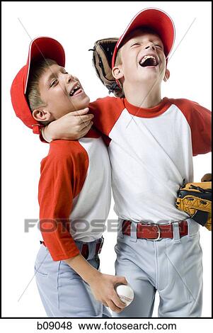 Close-up of two baseball players smiling View Large Photo Image Stock Photo - Close-up of two baseball players smiling. Fotosearch