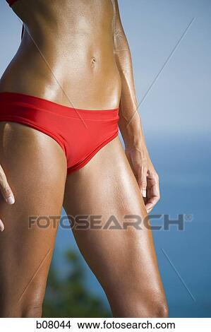 Close-up of woman in red bikini View Large Photo Image Picture - Close-up of woman in red bikini. Fotosearch