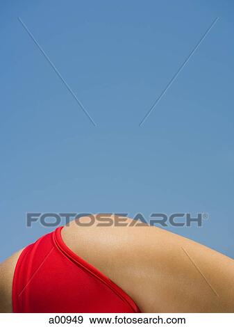 Close-up of woman in red bikini View Large Photo Image Stock Photo - Close-up of woman in red bikini. Fotosearch