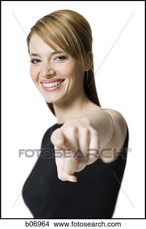 Close up of woman pointing View Large Photo Image Picture - Close up of woman pointing. Fotosearch
