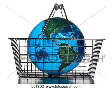 Earth globe in a shopping hand basket View Large Photo Image Stock Image - Earth globe in a shopping hand basket. Fotosearch