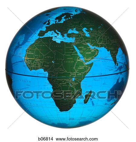 Earth globe showing africa and middle east View Large Photo Image Picture - Earth globe showing africa and middle east. Fotosearch