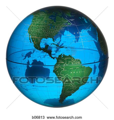 Earth globe showing north and south america View Large Photo Image Stock Image - Earth globe showing north and south america. Fotosearch