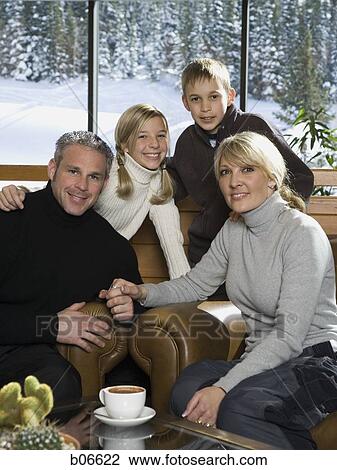 Family visiting at ski resort View Large Photo Image Stock Image - Family visiting at ski resort. Fotosearch