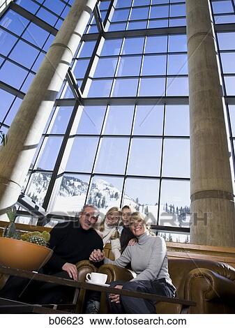 Family visiting at ski resort View Large Photo Image Stock Image - Family visiting at ski resort. Fotosearch