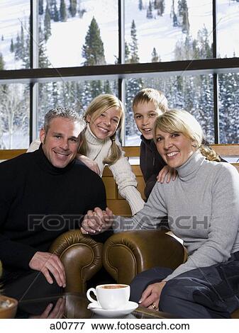 Family visiting at ski resort View Large Photo Image Stock Photo - Family visiting at ski resort. Fotosearch