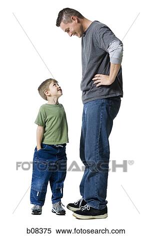 Father and his son looking at each other View Large Photo Image Stock Photography - Father and his son looking at each other. Fotosearch