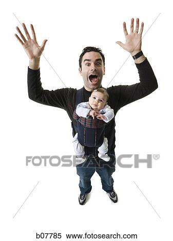 Stock Photography - Father with baby daughter. Fotosearch