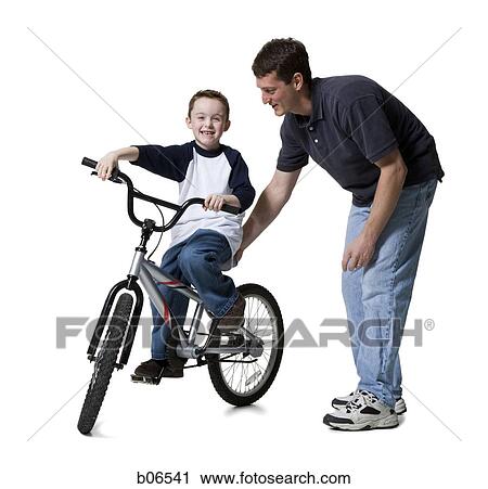 Father with son on bicycle View Large Photo Image Stock Image - Father with son on bicycle. Fotosearch