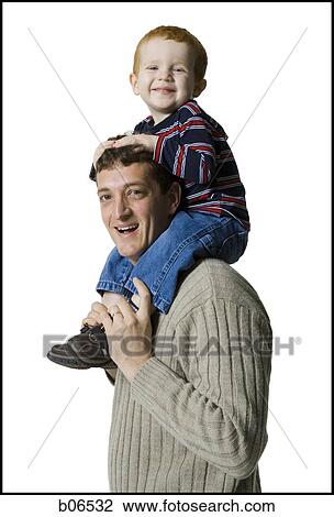Stock Image - Father with son. Fotosearch