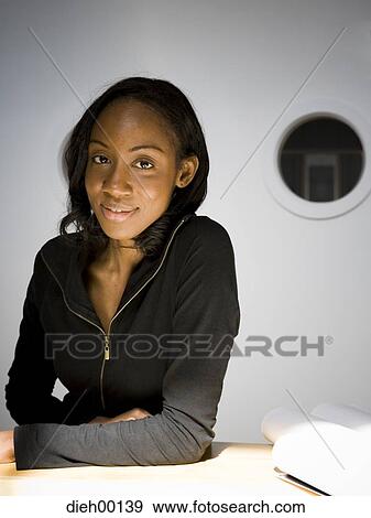 Female African-American office worker View Large Photo Image Stock Photo - Female African-American office worker. Fotosearch