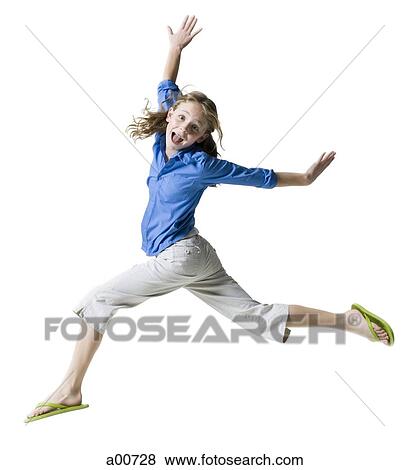 Girl jumping View Large Photo Image Stock Photo - Girl jumping. Fotosearch