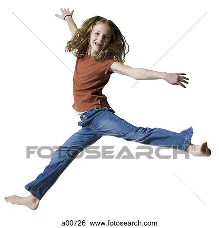 Girl jumping View Large Photo Image Stock Photograph - Girl jumping. Fotosearch