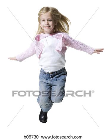 Girl jumping with arms outstretched View Large Photo Image Stock Image - Girl jumping with arms outstretched. Fotosearch