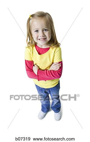 Girl with folded arms View Large Photo Image Stock Photo - Girl with folded arms. Fotosearch