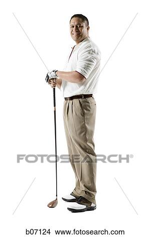 Golfer with club View Large Photo Image Picture - Golfer with club. Fotosearch