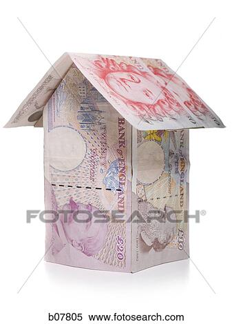 Little house made of British pound notes View Large Photo Image Stock Photography - Little house made of British pound notes. Fotosearch