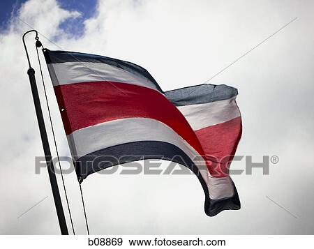 Low angle view of the Costa Rican flag View Large Photo Image Stock Photo - Low angle view of the Costa Rican flag. Fotosearch