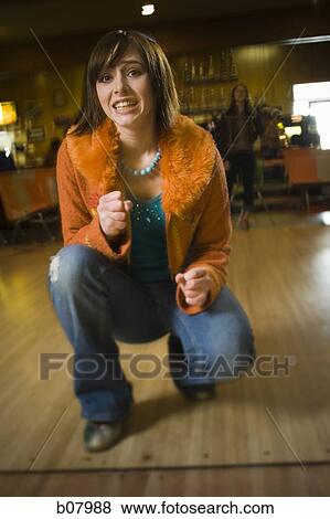 Male bowler celebrating a strike View Large Photo Image Stock Photo - Male bowler celebrating a strike. Fotosearch