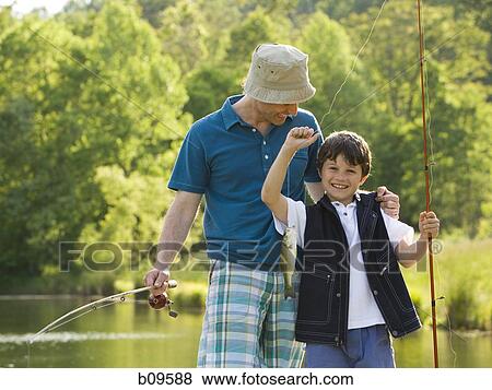 man and his son fishing View Large Photo Image Stock Photo - man and his son fishing. Fotosearch