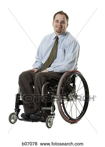 Stock Photo - Man in wheelchair. Fotosearch