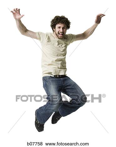 Man jumping in the air View Large Photo Image Stock Photo - Man jumping in the air. Fotosearch