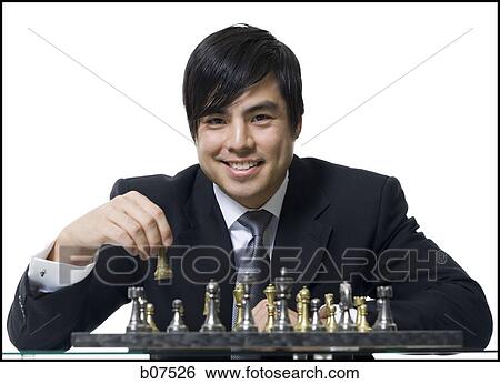 Man playing chess View Large Photo Image Stock Photograph - Man playing chess. Fotosearch