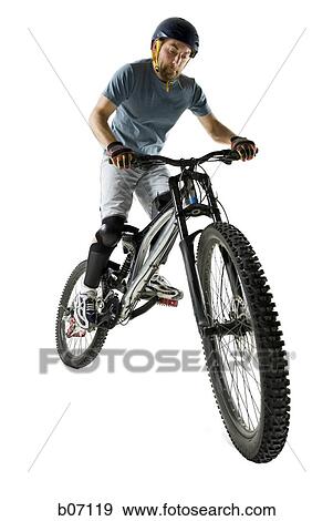Man riding mountain bike View Large Photo Image Stock Photo - Man riding mountain bike. Fotosearch