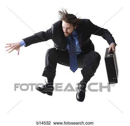 Man with briefcase leaping View Large Photo Image Stock Image - Man with briefcase leaping. Fotosearch