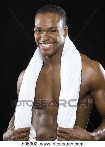 Man with towel View Large Photo Image Stock Image - Man with towel. Fotosearch