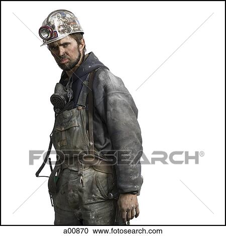 Mine worker with flashlight helmet View Large Photo Image Stock Image - Mine worker with flashlight helmet. Fotosearch