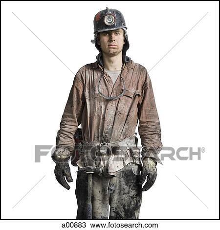 Mine worker with flashlight helmet View Large Photo Image Stock Image - Mine worker with flashlight helmet. Fotosearch