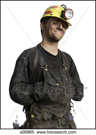 Mine worker with flashlight helmet View Large Photo Image Stock Photography - Mine worker with flashlight helmet. Fotosearch