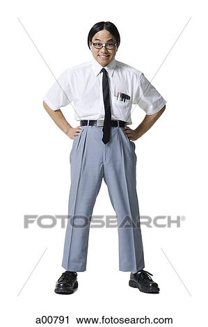 Office worker with hands on hips View Large Photo Image Stock Image - Office worker with hands on hips. Fotosearch