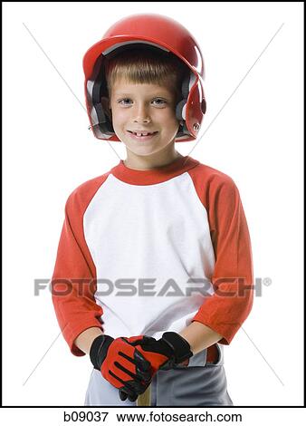 Portrait of a baseball player standing View Large Photo Image Stock Photo - Portrait of a baseball player standing. Fotosearch