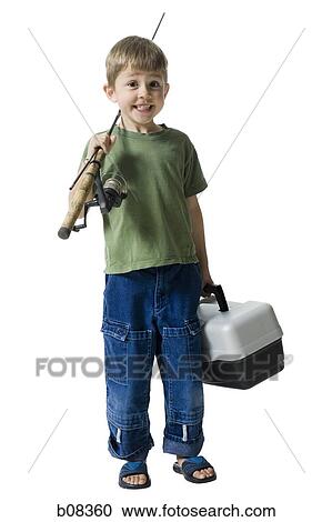 Portrait of a boy holding a fishing rod View Large Photo Image Stock Image - Portrait of a boy holding a fishing rod. Fotosearch