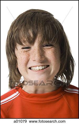 Portrait of a boy smiling View Large Photo Image Stock Photo - Portrait of a boy smiling. Fotosearch