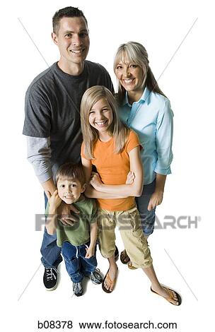 Portrait of a family smiling View Large Photo Image Stock Photo - Portrait of a family smiling. Fotosearch