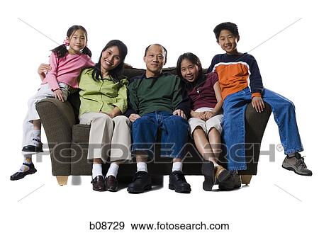 Portrait of a family smiling View Large Photo Image Stock Photo - Portrait of a family smiling. Fotosearch
