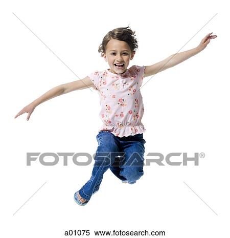 Portrait of a girl jumping View Large Photo Image Stock Photography - Portrait of a girl jumping. Fotosearch