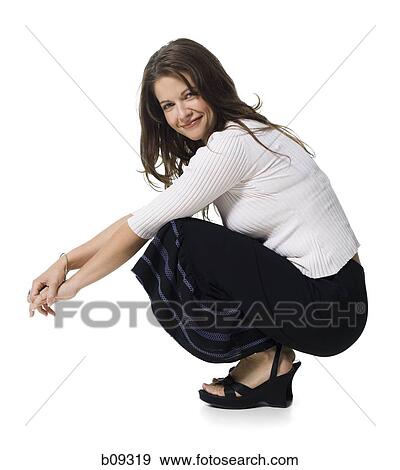 Portrait of a mid adult woman smiling View Large Photo Image Stock Photo - Portrait of a mid adult woman smiling. Fotosearch