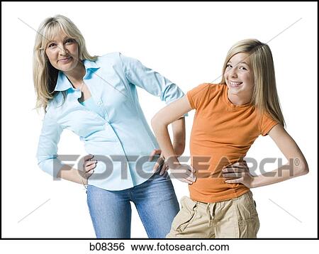 Stock Photograph - Portrait of a mother and her daughter. Fotosearch