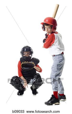 Portrait of two baseball players playing View Large Photo Image Stock Image - Portrait of two baseball players playing. Fotosearch