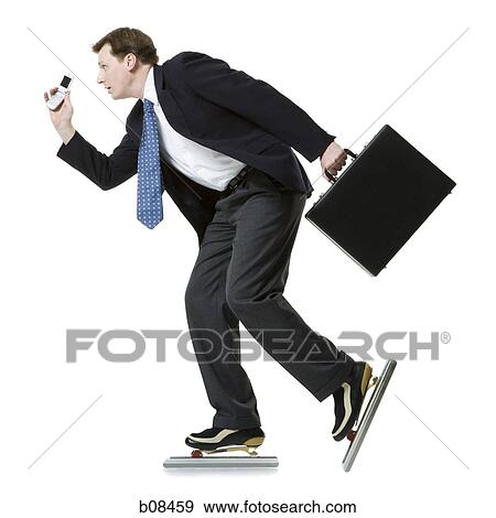 Profile of a businessman ice-skating View Large Photo Image Stock Photo - Profile of a businessman ice-skating. Fotosearch