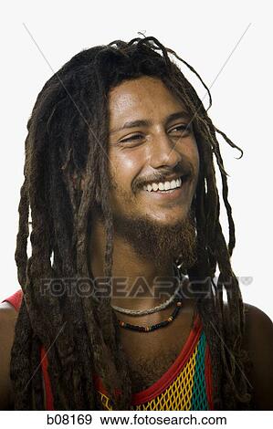 Stock Photo - Smiling Rastafarian male. Fotosearch