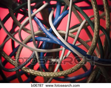 Tangled cables View Large Photo Image Stock Photo - Tangled cables. Fotosearch
